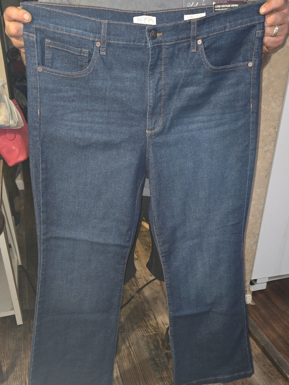 sofia by sofia vergara Dark Blue Flare Wide-Leg Jeans